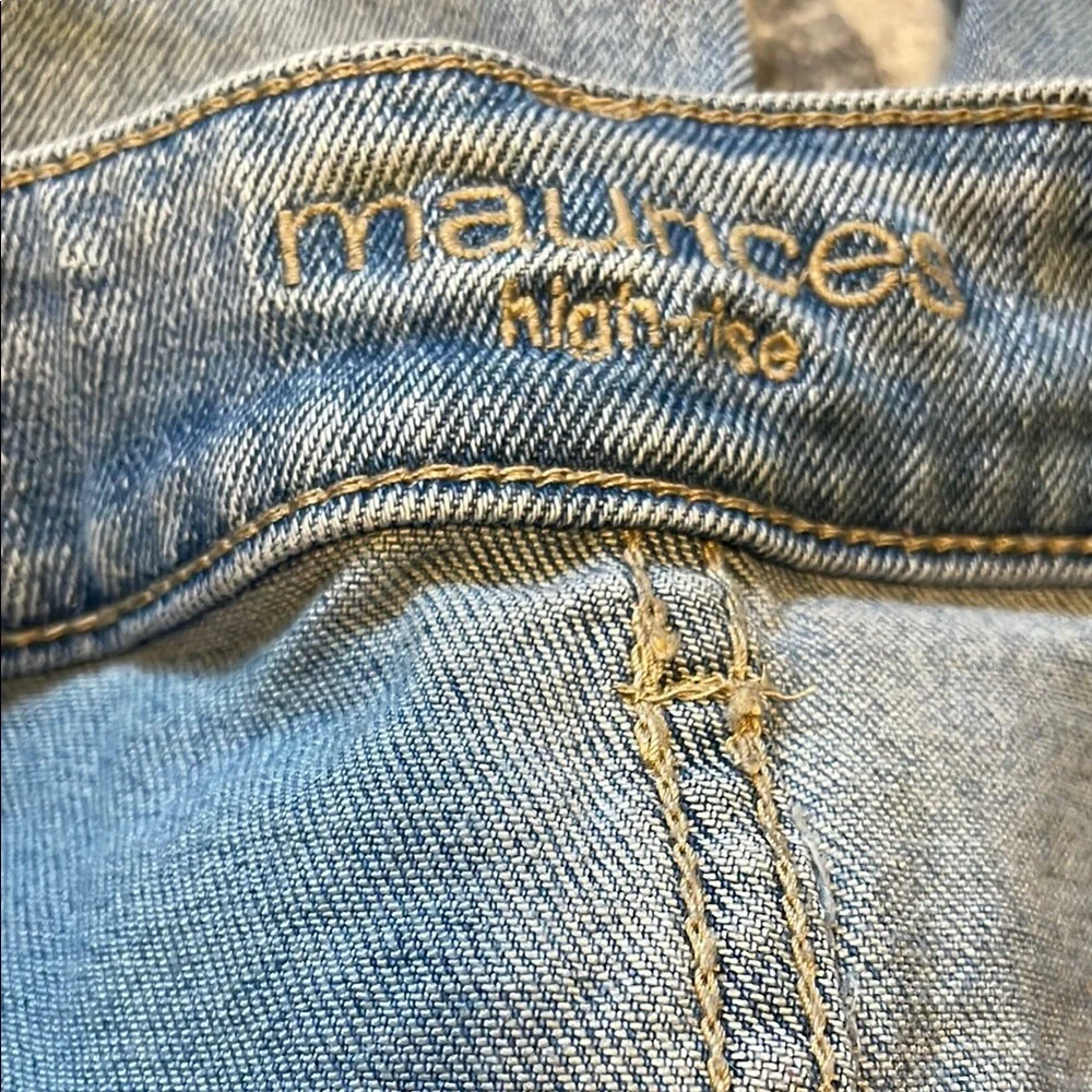 Maurices Light Blue Distressed Skinny Jeans